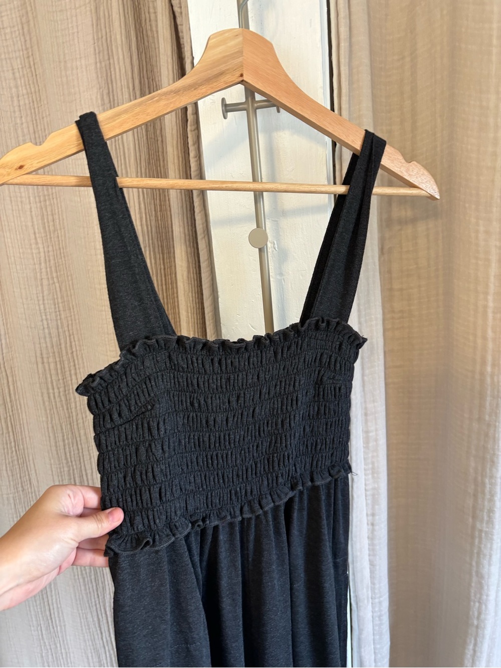 Natural Life Smocked Wide Leg Jumpsuit- XS - Picture 4 of 9